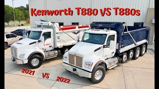 Kenworth T880 vs T880s Dump Trucks [upl. by Hartnett]