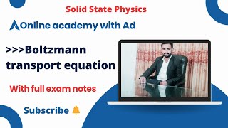 Boltzmann equationDerivation of Boltzmann equation in UrduHindiBoltzmann equation in Hindi [upl. by Oivat]