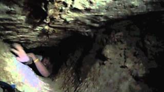 Austin Texas Spelunking Airmens Cave Birth Canal [upl. by Meehar]