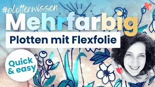 Mehrfarbig plotten mit Flexfolie  mit dem Cricut Joy der EasyPress Mini und Turboflexfolien [upl. by Anizor]