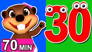 quotCounting to 30quot Collection  3D Animation Preschool Kids Learn How to Count 70 Min Compilation [upl. by Aetnahs]