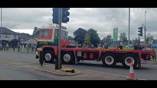 Trucks cars vans and buses leaving Cumnock [upl. by Ialda]