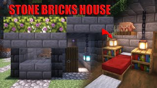 Minecraft How to Build a Stone Bricks House [upl. by Merriott158]