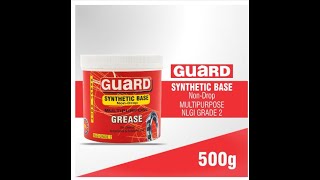 GUARD SYNTHETIC BASE NON DROP MULTIPURPOSE GREASE  TECHPAK TECHNO [upl. by Vonni]