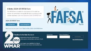 Student financial aid applicants experience issues with new FAFSA form [upl. by Oniluap]