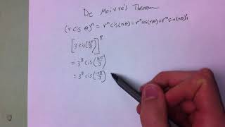 Introduction to De Moivres Theorem [upl. by Lekar]