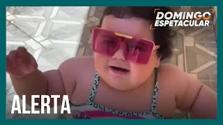 Obesidade infantil criança de um ano pesa mais de 30 quilos [upl. by Nairbal]