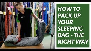 How to pack your sleeping bag easily amp give your bag a longer life [upl. by Plafker]