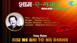 Kisi Ne Bhi To Na Dekha  ShaamEGhazal  Dil Aashna Hai  Pankaj Udhas [upl. by Tristas806]