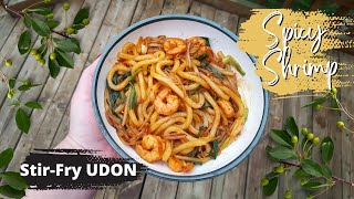 Yaki Udon with Shrimp  Japanese Stir Fried Noodle  Better than take out Japanese Udon [upl. by Jeffery]