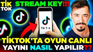 TİKTOK OBS OYUN CANLI YAYINI EKRAN PAYLAŞMA NASIL AÇILIR  STREAM KEY YAYIN ANAHTARI NASIL ALINIR [upl. by Margetts]