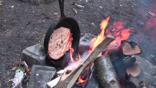 Easy improvised bannock [upl. by Refenej792]