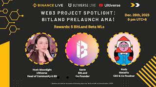 Web3 Project Spotlight BitLand PreLaunch AMA  Ultiverse Live [upl. by Frulla]