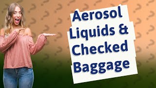 Can you bring aerosols liquids in checked baggage [upl. by Stillman]