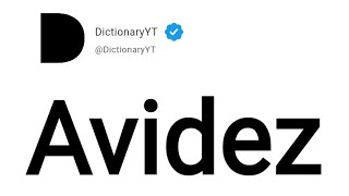 Avidez Meaning in English [upl. by Draned]