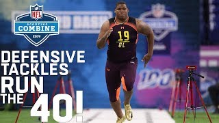 Defensive Tackles Run the 40Yard Dash  2019 NFL Scouting Combine Highlights [upl. by Aeriell644]