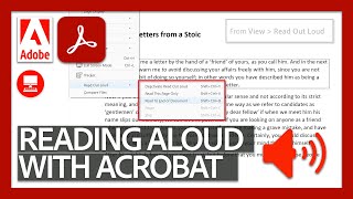 Reading Aloud PDFs  Acrobat DC for Educators [upl. by Nilyad717]