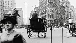 Surreal Old Timey Film Of New York City In 1911 [upl. by Buskirk744]