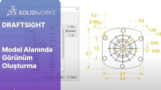 Draftsight  Model Alanında Görünüm Oluşturma [upl. by Naaman]