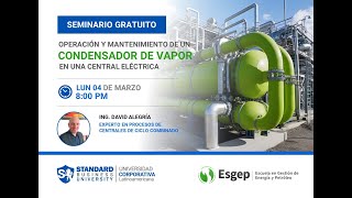 SEMINARIO DE OPERACION Y MANTENIMIENTO DE UN CONDENSADOR DE VAPOR EN UNA CENTRAL ELECTRICA [upl. by Larimor]