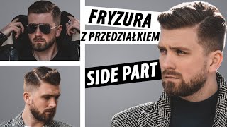 Męska fryzura z przedziałkiem  SIDE PART  Poradnik jak układać włosy [upl. by Nahtanaoj]