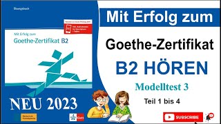 Goethe Zertifikat B2 Hören 2023  DTZ Prüfung Hörverstehen 2023  ÖSD  Telc B2 Hören 2023 MD3 [upl. by Ailbert]