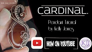 Wire wrap pendant tutorial Cardinal [upl. by Morven945]