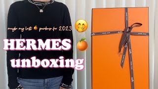 HERMES 🍊unboxing l maybe my last 🍊unboxing for 2023 [upl. by Berkley928]