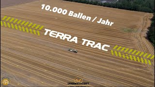 Strohbergung samt Traktor m Terra Trac Lohnauftrag 10000 Ballen  Jahr Pressen Landwirtschaft 2024 [upl. by Akin]