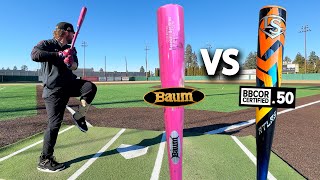 BAUM BAT vs BBCOR BAT [upl. by Yerfoeg785]