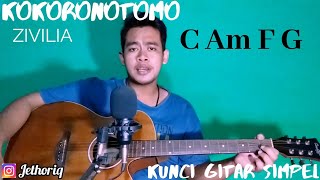 Kunci gitar dan lirik Kokoronotomo  Zivilia by Jethoriq tutorial gitar untuk pemula [upl. by Aseel]