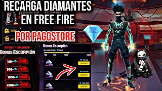 CÓMO HACER RECARGAS DE DIAMANTES EN FREE FIRE POR PAGOSTORE  FÁCIL Y RÁPIDO 2023 [upl. by Nrubyar]