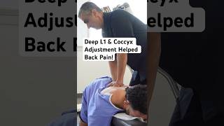 Deep L1 amp Coccyx Adjustment chiropractic shorts [upl. by Flossy204]