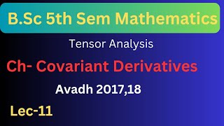 Covariant Derivatives Important Question Solution By Anshumendra Sir  BSc 5th Semester Maths [upl. by Nylrahc540]