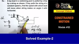 Class 11 Physics  Constrained Motion  3 Example2 on Constrained Motion  For JEE amp NEET [upl. by Aney302]