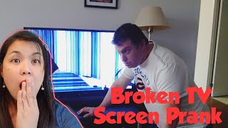 BROKEN TV SCREEN PRANK  NAGALIT SI HUBBY [upl. by Oballa]