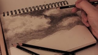 How to Draw Realistic Clouds  Full length tutorial w commentary [upl. by Ellennahc]