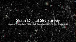 A flight through the Universe by SDSS 3D anaglyph [upl. by Maclay438]