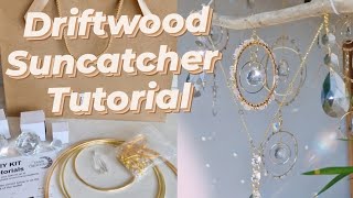 DIY suncatcher tutorial with driftwood and crystals how to make a suncatcher [upl. by Skiba]