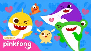 Ich liebe euch ㅣBabyHais SchultagㅣBaby Shark DeutschㅣPinkfong Baby Hai Kinderlieder [upl. by Goodyear]