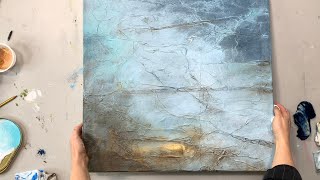 DIY Effekt Struktur GOLD  Abstrakte Acrylmatechniken  Schichtungen  Step by Step [upl. by Doro]