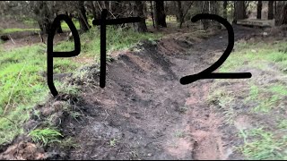 Road gap rebuild pt2 mtb jumps bikes building [upl. by Etnud]