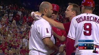 TEXLAA Pujols hit on the helmet stays in game [upl. by Notgnirra]