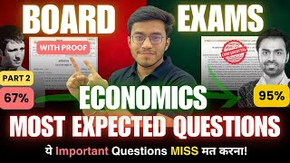 Most Expected Questionswith Proof in Class 12 Economics Board Exam 2024 Important Topics and Tips [upl. by Ahsinor]