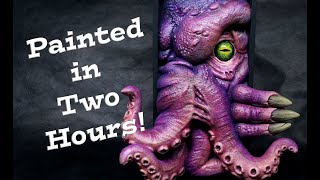 Big Illithid Paint Project  Painting with Layering Washes [upl. by Anifur980]