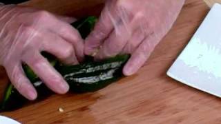 Cooking Tips  How to Prepare Poblano Peppers for Stuffing [upl. by Nicola]