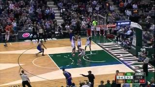 Andrea Bargnani shoots 3 when not needed vs Bucks [upl. by Oinimreh931]