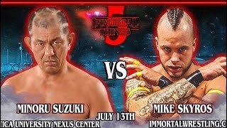 Minoru Suzuki Competes In Immortal Championship Wrestling Live [upl. by Kind558]