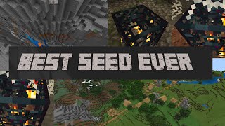 Best Minecraft 114 Seed 3 Spawners Mineshaft Village Amazing Ravine and 10 Diamonds [upl. by Ehsrop402]