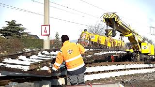 Gleisbau zur neuen Abstellhalle BadenLeesdorf [upl. by Eidua]